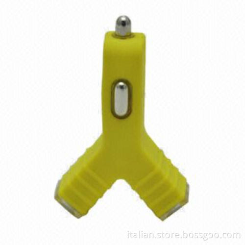 Multicolor Y-style dual USB car charger